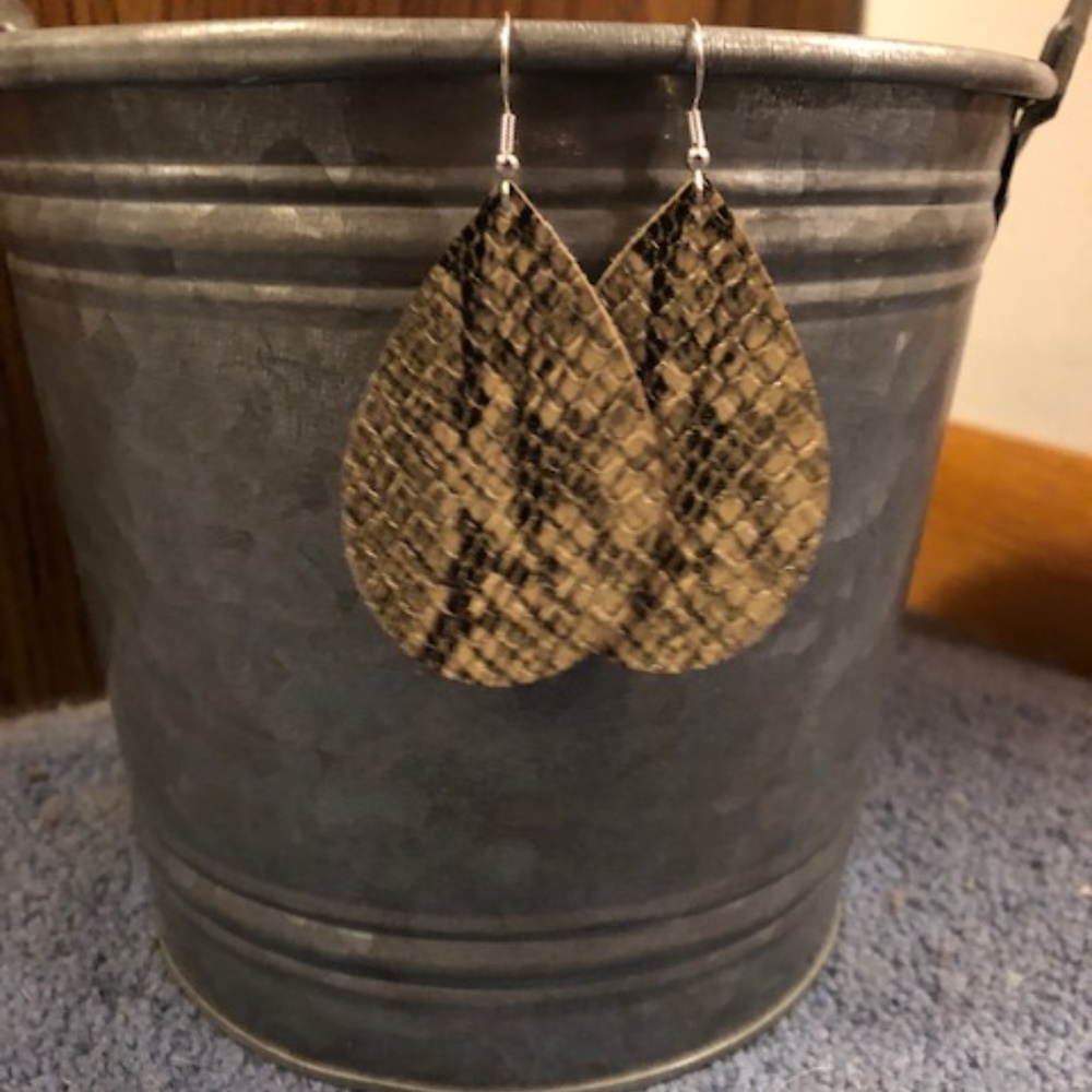 Faux Leather Earrings